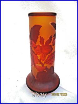 Vase Gallé TIP à Décor floral dégagé à l'acide