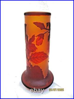 Vase Gallé TIP à Décor floral dégagé à l'acide