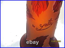 Vase Gallé TIP à Décor floral dégagé à l'acide