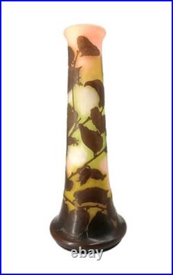 Vase Gallé, camée, Nancy, France, avec étoile, premières vingt années du XXe siè