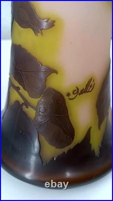 Vase Gallé, camée, Nancy, France, avec étoile, premières vingt années du XXe siè