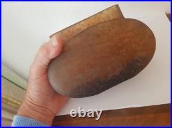 Vase Jardiniere Pate De Verre Marmoreen Ambre Jaune Et Noir Daum Nancy 1920