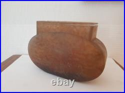 Vase Jardiniere Pate De Verre Marmoreen Ambre Jaune Et Noir Daum Nancy 1920
