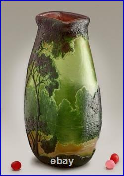 Vase LEGRAS Original Art Nouveau verre