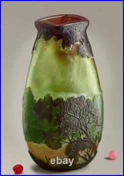 Vase LEGRAS Original Art Nouveau verre