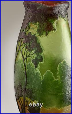 Vase LEGRAS Original Art Nouveau verre