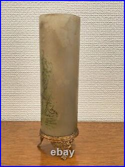 Vase LEGRAS sur Socle Bronze rouleau Verre