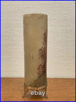 Vase LEGRAS sur Socle Bronze rouleau Verre