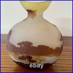 Vase Lacustre Emile Galle Pate De Verre Grave A L'acide Acid Etched Cameo Glass