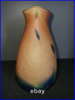 Vase Le Verre Français pate de verre 17 cm de hauteur signé SUPERBE Schneider