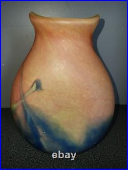 Vase Le Verre Français pate de verre 17 cm de hauteur signé SUPERBE Schneider