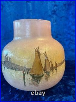 Vase Legras'Venise' pate de verre dégagé à l'acide période gallé art nouveau