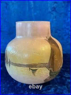 Vase Legras'Venise' pate de verre dégagé à l'acide période gallé art nouveau
