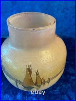 Vase Legras'Venise' pate de verre dégagé à l'acide période gallé art nouveau