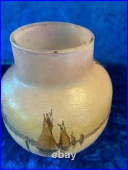 Vase Legras'Venise' pate de verre dégagé à l'acide période gallé art nouveau Vase Legras'Venise' pate de verre dégagé à l'acide période gallé art nouveau