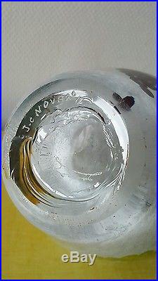 Vase Novaro signé en verre soufflé
