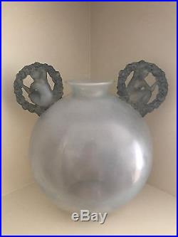 Vase Ronsard Verre Opalescent Glass René Lalique R. Lalique
