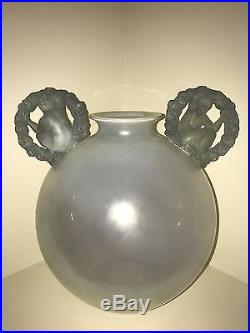 Vase Ronsard Verre Opalescent Glass René Lalique R. Lalique