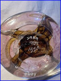 Vase SABA FRERES BIOT Vintage Verre Glass verrerie Pâte Soufflé France Design