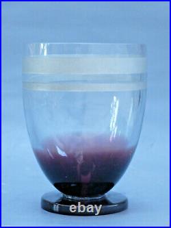 Vase Schneider Art Deco Signe Vase Charder Coupe Daum Cristal 1930 Purple Violet