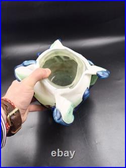 Vase Sculpture en Verre Signé Michèle Luzzoro Biot France Studio Glass Vintage