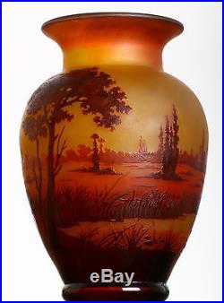 Vase Signé D'Argental Nancy Paul Nicolas Comme Gallé Daum Circa 1920 Cameo Glass