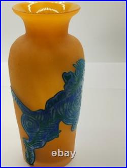 Vase Signé Cristallerie La Rochère France Collection Cristal Verrerie