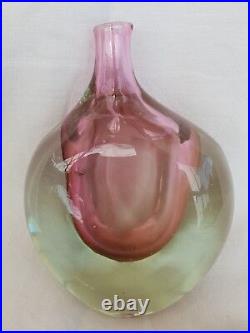 Vase /Soliflore, J. C. NOVARO, rose, avec inclusion d'or