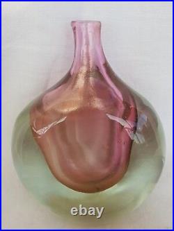 Vase /Soliflore, J. C. NOVARO, rose, avec inclusion d'or