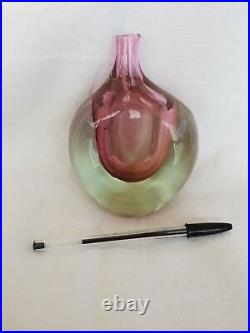 Vase /Soliflore, J. C. NOVARO, rose, avec inclusion d'or