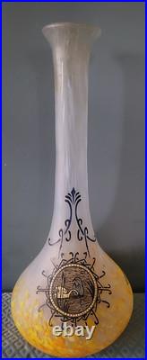 Vase Soliflore LEGRAS modèle au cygne en parfait état