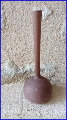 Vase Soliflore verre signé À DELATTE NANCY 26 cm