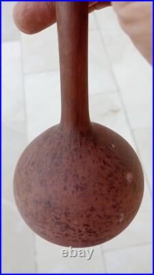 Vase Soliflore verre signé À DELATTE NANCY 26 cm