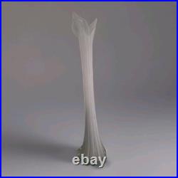 Vase Soliflores En Verre Grand Vase De Sol Fleur Vintage Tulipiers Blanc