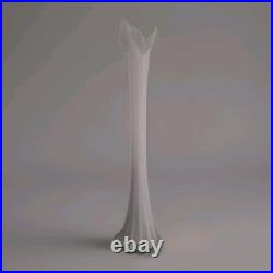 Vase Soliflores En Verre Grand Vase De Sol Fleur Vintage Tulipiers Blanc