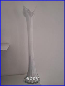 Vase Soliflores En Verre Grand Vase De Sol Fleur Vintage Tulipiers Blanc