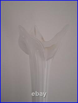 Vase Soliflores En Verre Grand Vase De Sol Fleur Vintage Tulipiers Blanc
