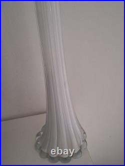 Vase Soliflores En Verre Grand Vase De Sol Fleur Vintage Tulipiers Blanc