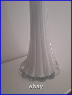 Vase Soliflores En Verre Grand Vase De Sol Fleur Vintage Tulipiers Blanc