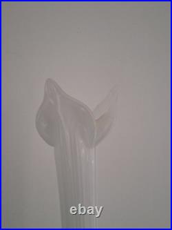 Vase Soliflores En Verre Grand Vase De Sol Fleur Vintage Tulipiers Blanc