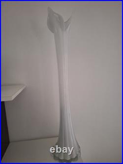 Vase Soliflores En Verre Grand Vase De Sol Fleur Vintage Tulipiers Blanc