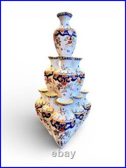 Vase Tulipier céramique ancien peint à la main