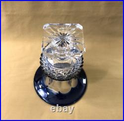 Vase VASQUE DE MEDICIS cristal SAINT LOUIS doublé BLEU modèle VERSAILLES 19,5cm