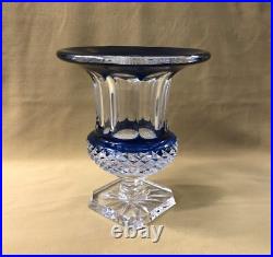 Vase VASQUE DE MEDICIS cristal SAINT LOUIS doublé BLEU modèle VERSAILLES 19,5cm