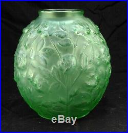 Vase Verlys vert aux fleurs