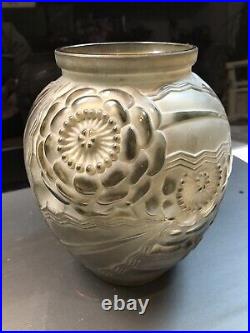 Vase Verre Art Deco D Avesn