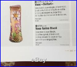 Vase Verre Emaillé François-Théodore LEGRAS Art-Nouveau 1900 Modèle BELFORT XIXe