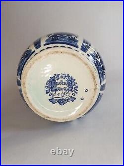 Vase Vintage Delft par Bosch pour Royal SPHIX- Céramique Bleue et Blanche, Auth