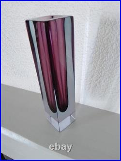 Vase Vintage Soliflore Sommerso De Murano (flavio Poli) Etat Exceptionnel