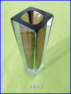 Vase Vintage Soliflore Sommerso De Murano (flavio Poli) Etat Exceptionnel